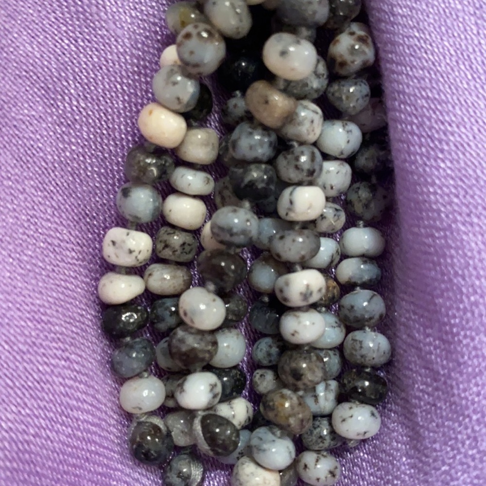 Arhaus Jewels Brindle Agate Stone Beaded Tassel Necklace - Picture 2 of 8